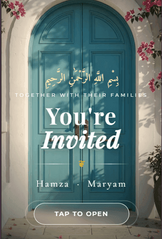 Nikah Emerald — live Nikah · Wedding invitation on mobile