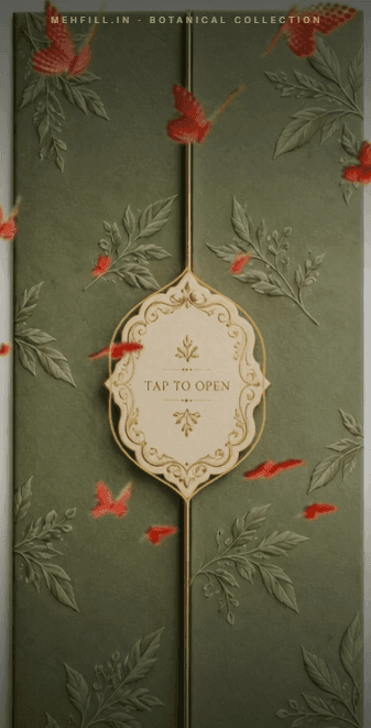 Botanical Sage — live Wedding invitation on mobile
