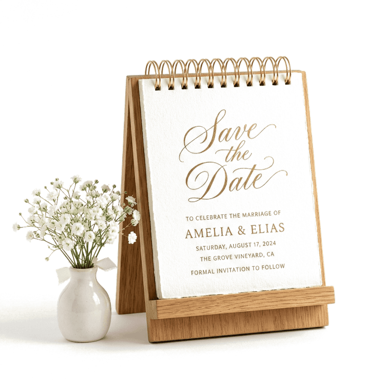 Save the Date Calendar Easel Stand