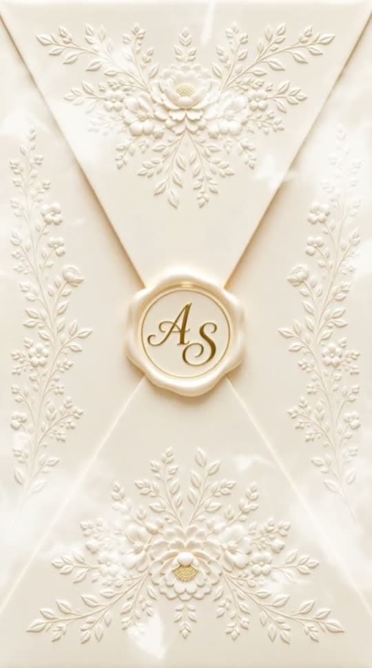 Ivory Editorial — live Wedding · Reception invitation on mobile